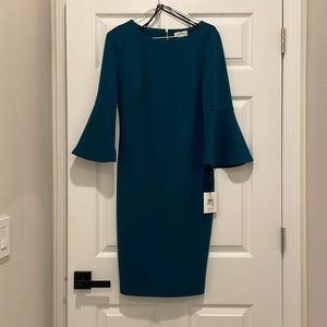 NWT blue/green Calvin Klein dress